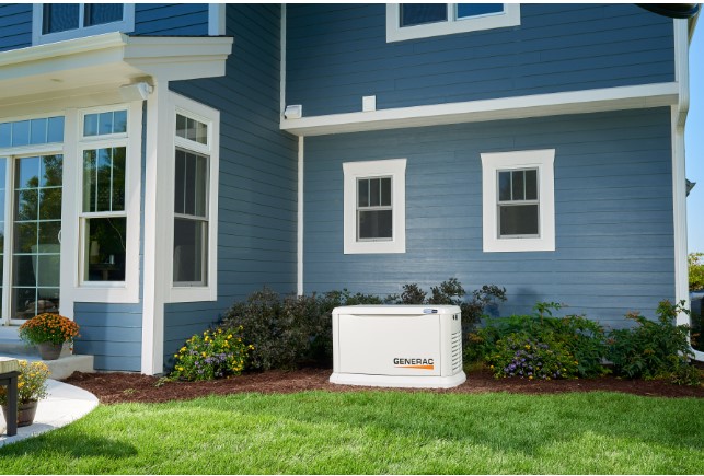 Upchurch Builders Generac on side of home